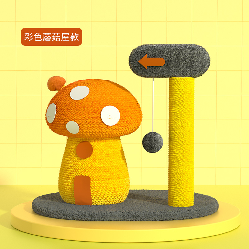 Sisal gato escalada marco pequeño gato madera maciza gato nido gato árbol gato integrado rascarse tablero gato juguete salto plataforma rascarse estante del gato