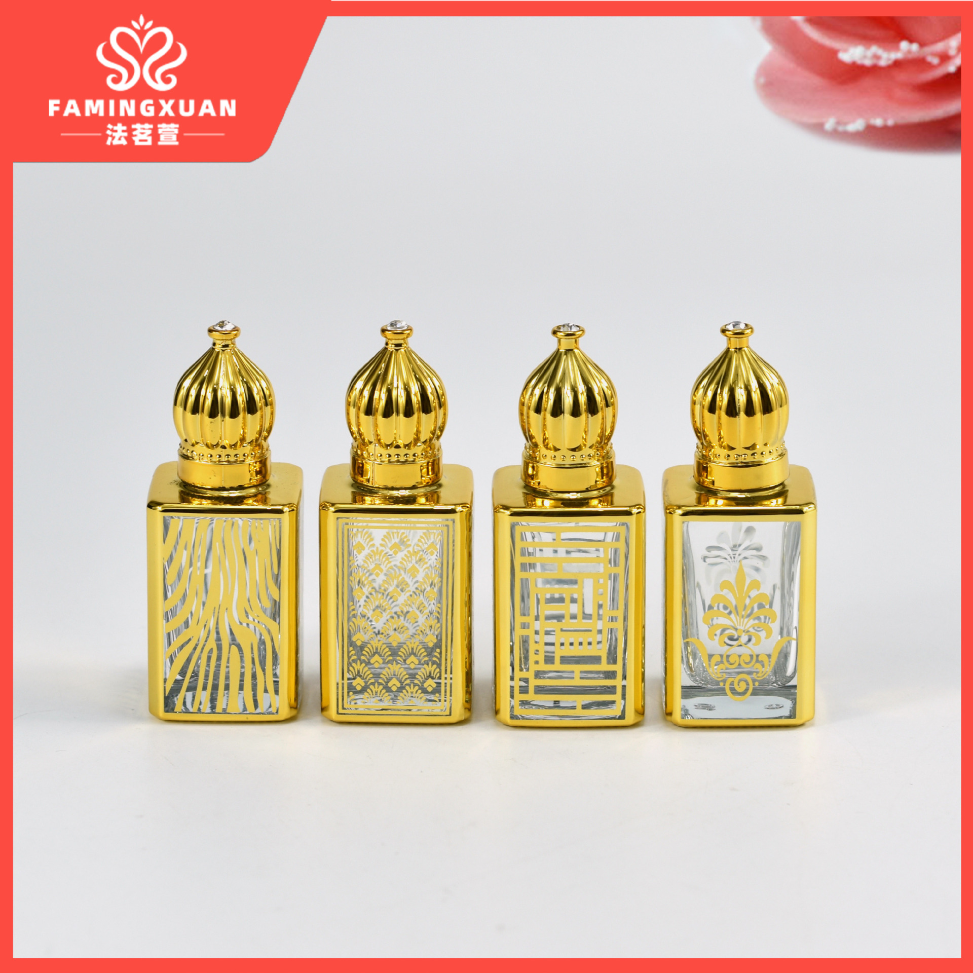 Botella de perfume faimingxuan sub-embalaje botella vacía perfume a granel botella vacía 15ML bola de cristal de perfume botella vacía