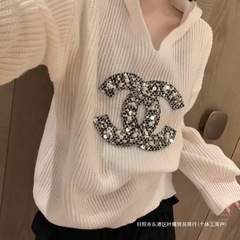 高版连帽针织衫毛衣女秋冬新款时尚肌理感慵懒风宽松长袖内搭上衣