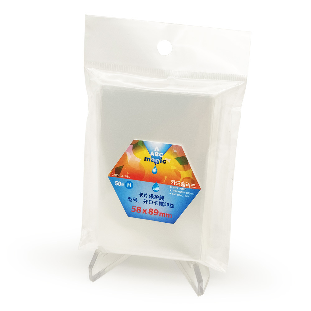 Venta al por mayor CPP transparente 20 tarjeta de seda película titular de la tarjeta gu ka tarjeta pequeña barra bolsa autoadhesiva bolsa de autosellado cubierta protectora palomitas de maíz