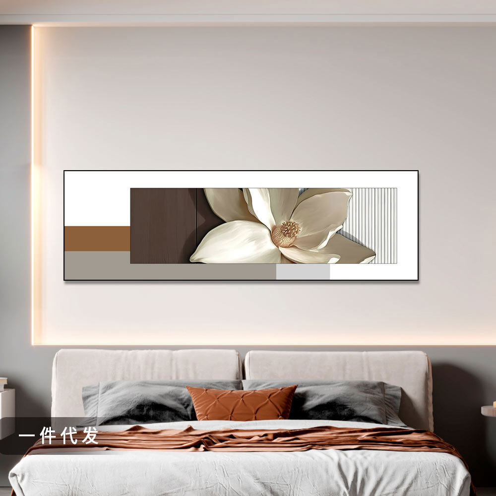 Dormitorio de noche pintura decorativa moderno estilo minimalista sala de estar de fondo colgante de pared pintura simple Flor de alto grado