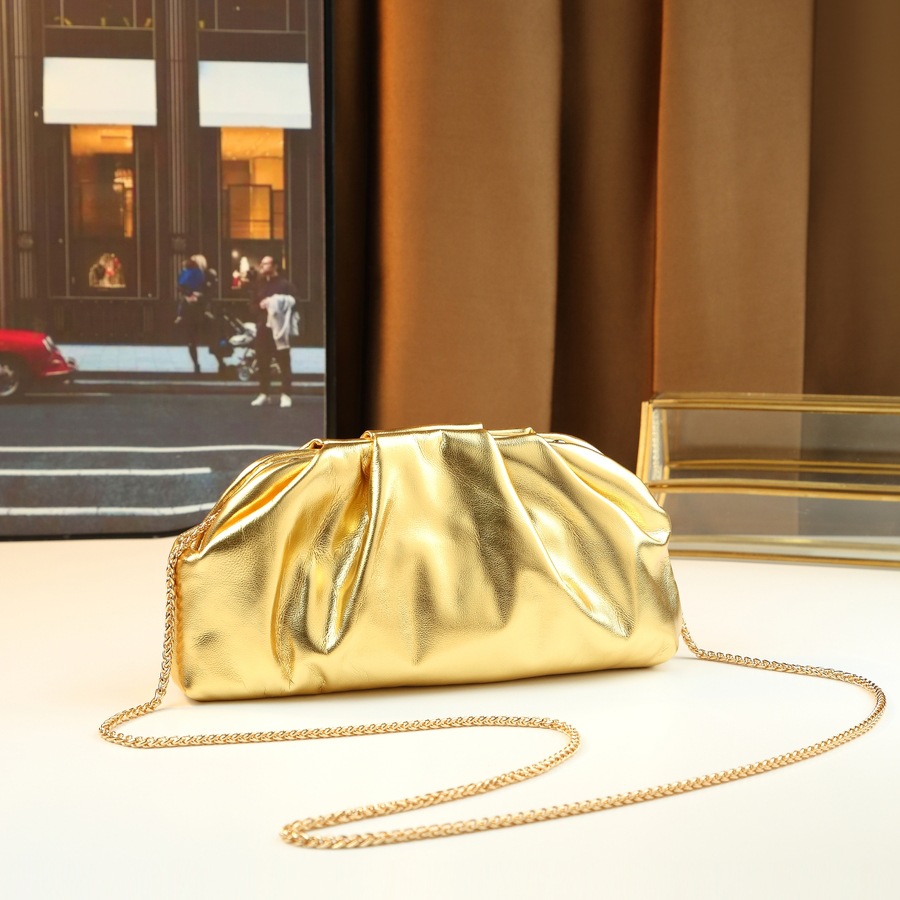 European And American New Women's Cloud Bag Evening Bag Fashion Pleated Luxury Versatile Crossbody Bag - Thumbnail 7
