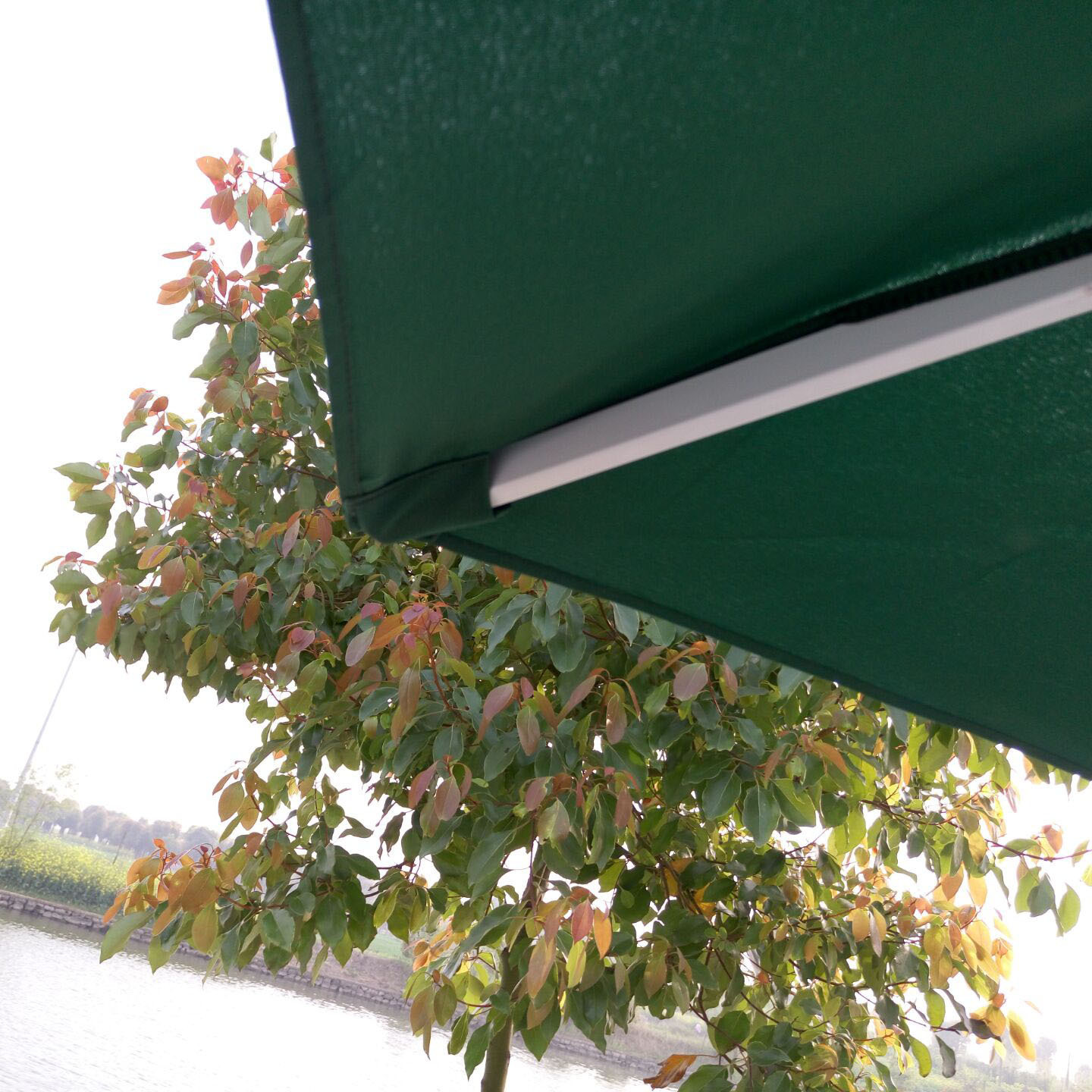 square umbrella solar-powered for commercial use