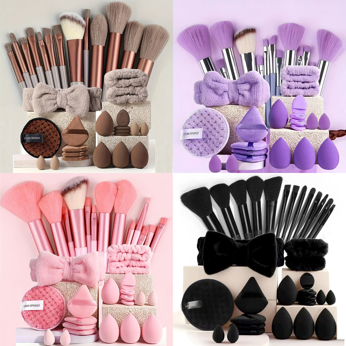 Huevo de belleza grande, embalaje independiente seco y húmedo, sin polvo, huevo de maquillaje, gota de agua, esponja de corte oblicuo, soplo de polvo, huevo de maquillaje