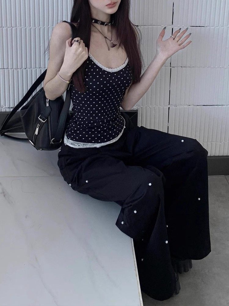 波点キャミソール女性の夏の新型デザイン感が小さいです。