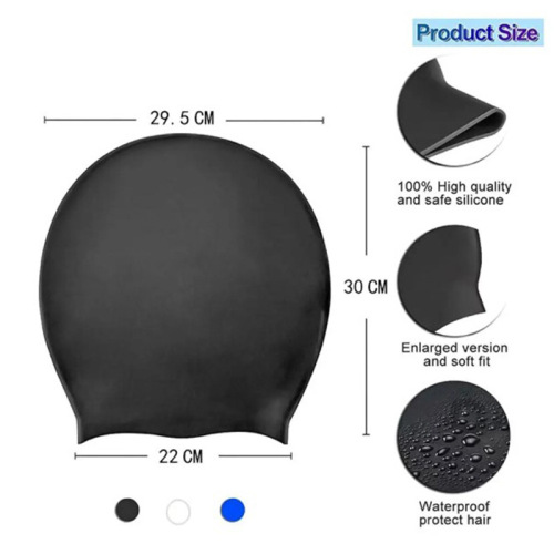 Extra Large Silicone Swim Cap for Cross-Border Exclusive Factory, Long Hair, Curly Hair, Messy Braids, Giant Oversized Swim Cap