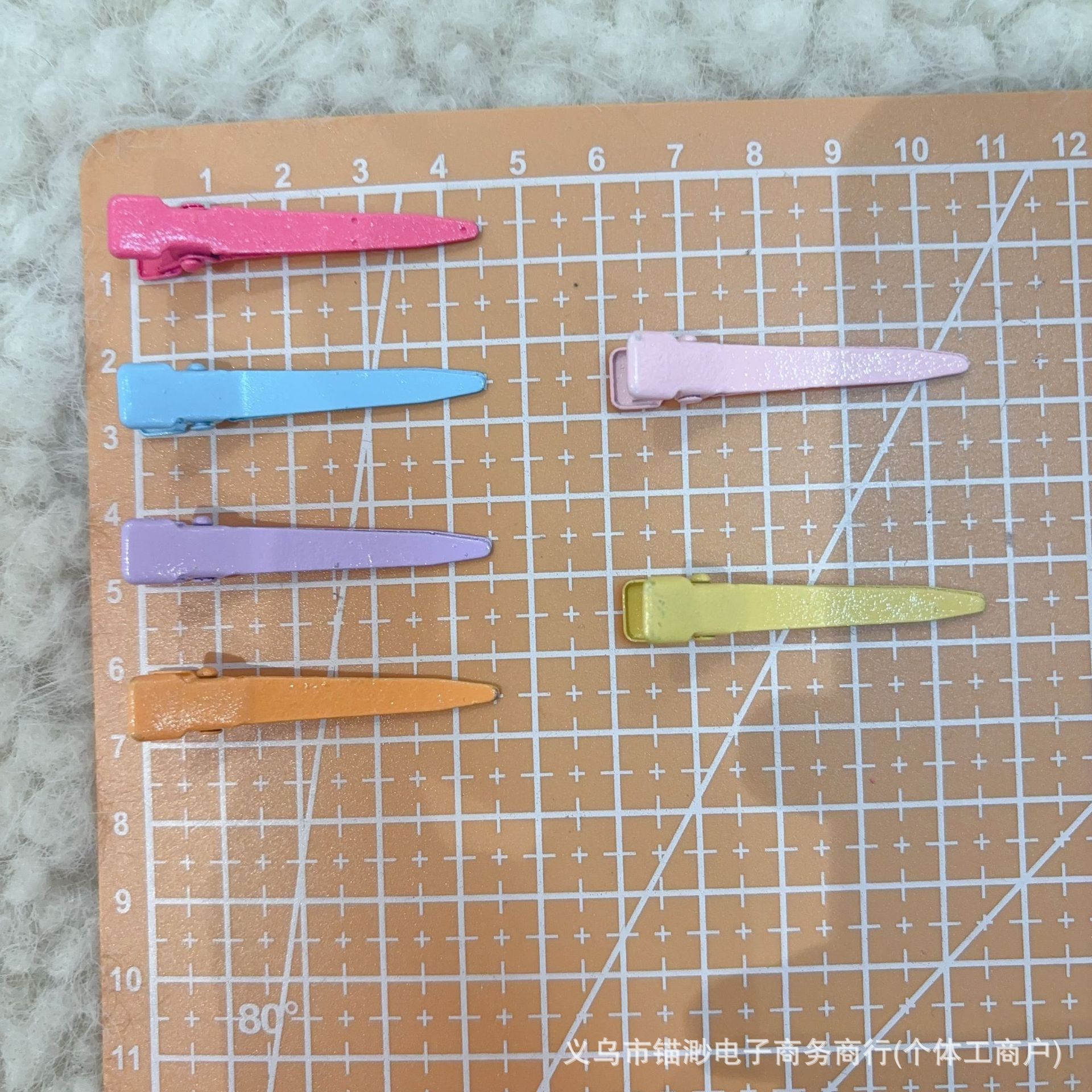 4.5cm Spring and Summer Bright Paint Light Color Single-Pronged Hairpin DIY Handmade Hair Accessories Material Accessories Side Bottom Embryo Clip