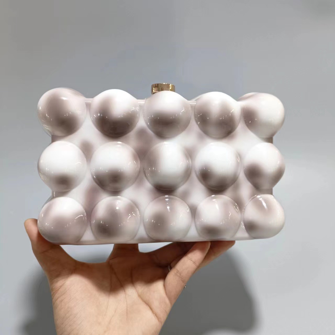 Evening Bag Bags Type Arylic Solid Color Square Evening Bags