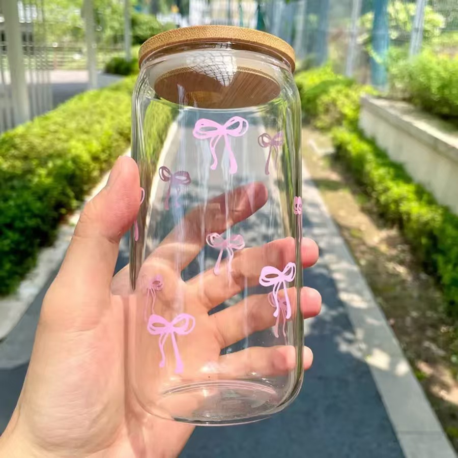 Taza de té de leche de jugo de fruta con alto valor facial   Taza de paja de vidrio de alta borosilicona doméstica taza de Coca-Cola de gran capacidad taza de agua de vidrio