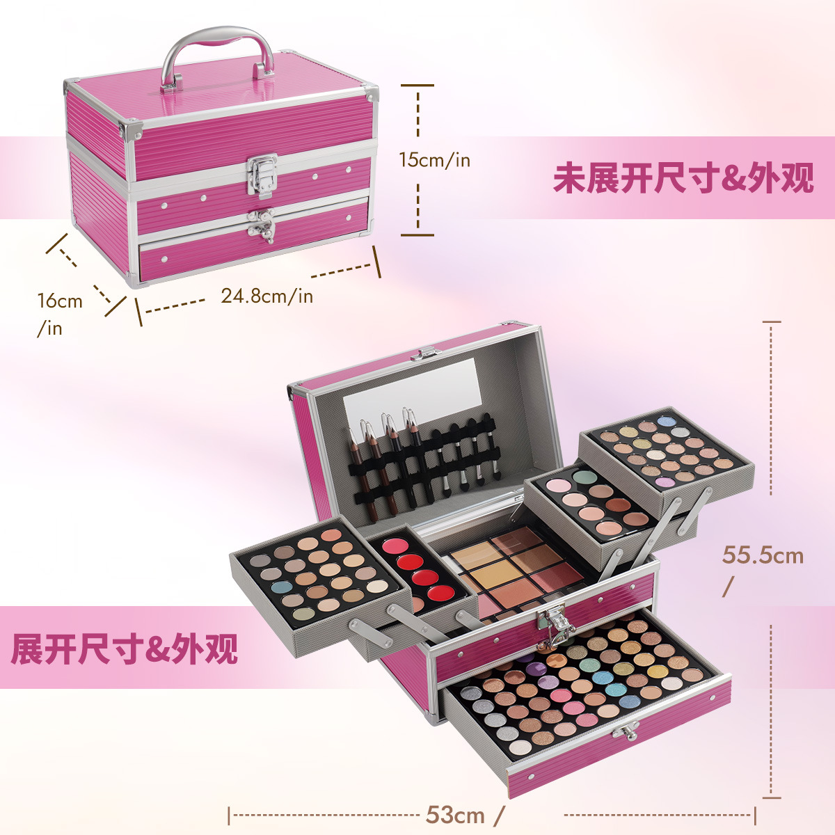 Set de Paleta de Maquillaje Completo Multicolor image 6