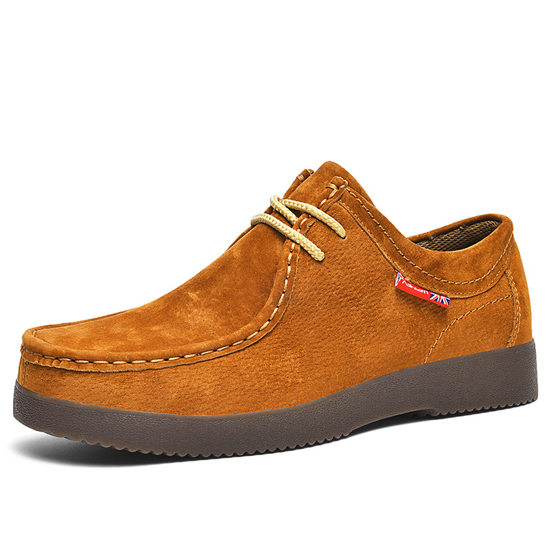 Nuevos zapatos de trabajo de moda transfronterizos británicos, zapatos de cuero casuales, zapatos de protección laboral, zapatos de flipboard de moda coreana