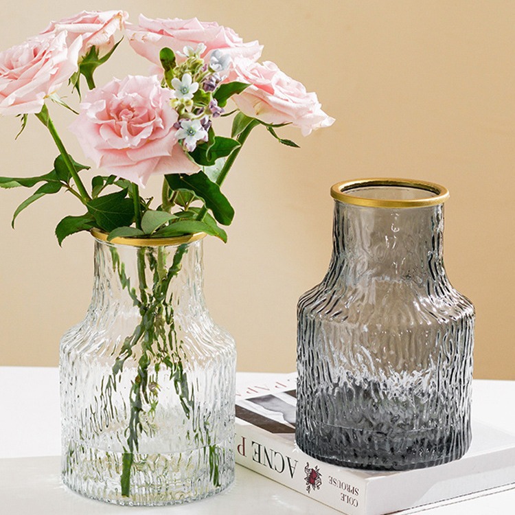 Glacier glass vase High -value ins High value INS wind bottle vase…