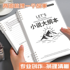 小説執筆用ノート、学生向けルーズリーフ用紙、キャラクターセットアップアウトラインノート、キャラクター専用テンプレート