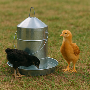 Chicken Drinking Water Feeder Animal Water Feeder Pet Water Dispenser Hanging 12L Galvanized Iron Automatic Chicken Water Dispenser
