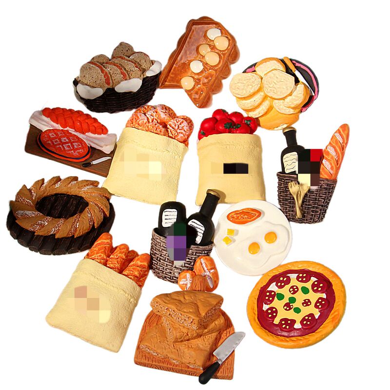 模擬樹脂食品おもちゃパン冷蔵庫マグネット DIY マッチングブラインドバッグクリエイティブギフト文化創造冷蔵庫マグネット卸売|undefined