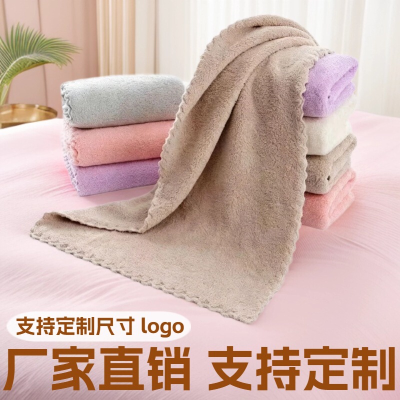 Coral Fleece Towel Manufacturer Wholesale Hand Towels, Dropshipping, Supports Custom Logo, Cross-Border Labeling, Towel Customization