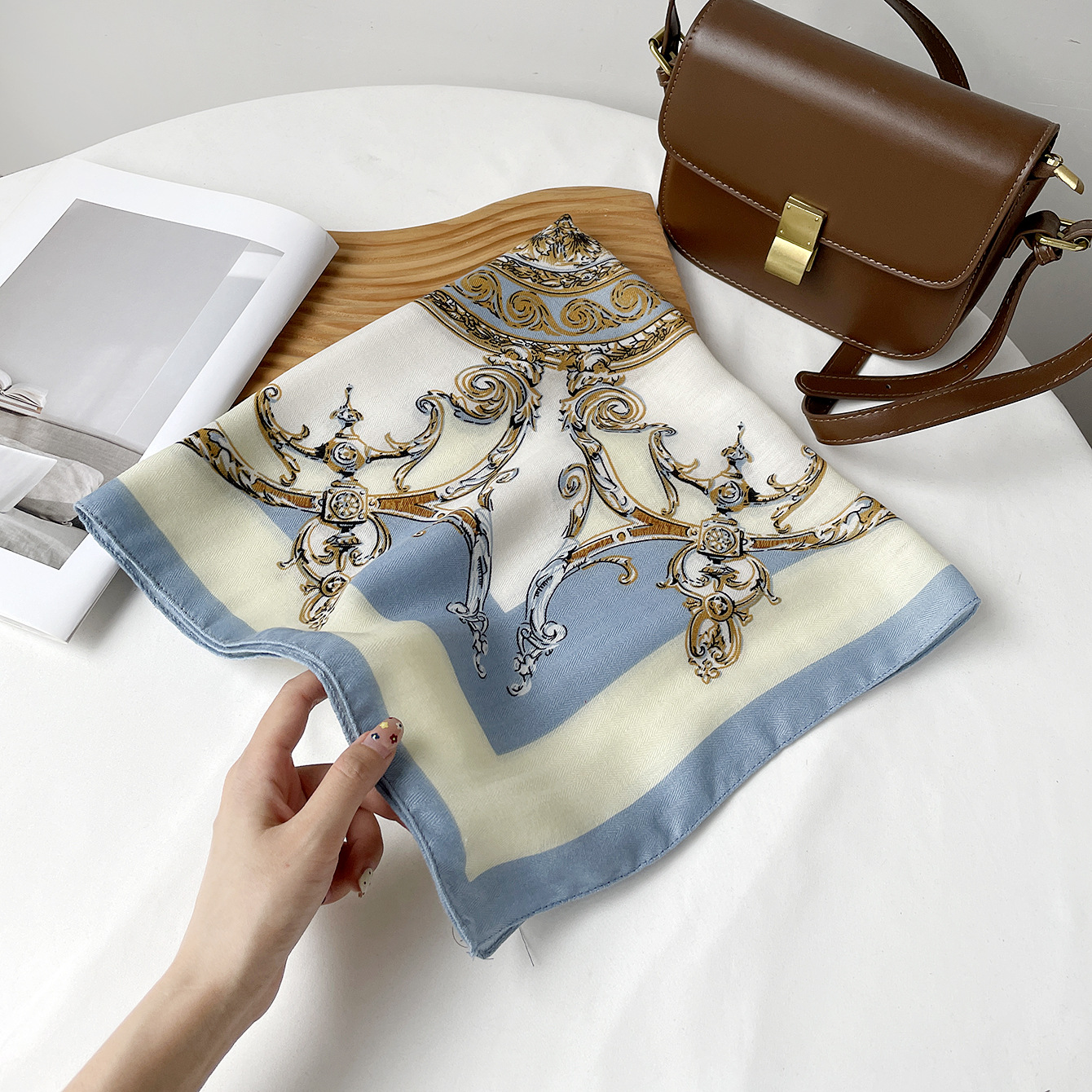 Rz6569-haze blue / 68*68cm