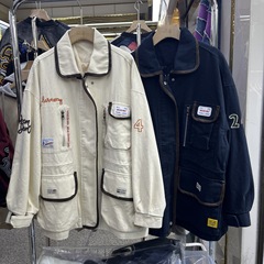 潮牌重工刺绣字母工装外套女25秋装宽松休闲抽绳收腰洋气夹克风衣
