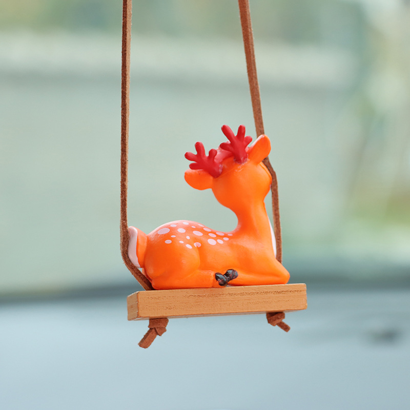 Yilu Shunfeng cartoon sika deer Car Rearview Mirror car pendant car decoration supplies car pendant pendant