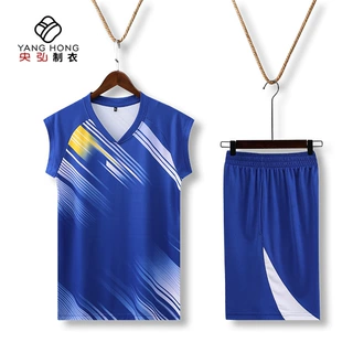 新款无袖乒乓球服套装男女速干训练球衣夏季比赛运动上衣定Z印字
