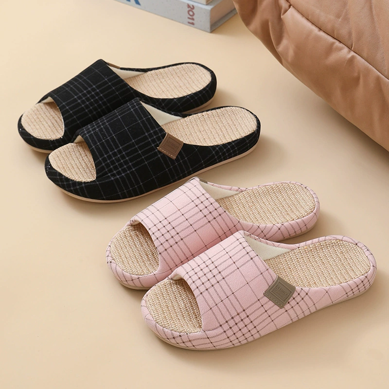 Новые льняные тапочки женские летние дома в помещении