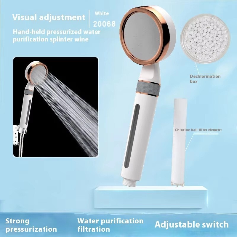 Cross-Border Japanese and Korean New Filter Supercharged Shower Head Travel Fragrance Shower Gel Set Water Purifier Vc Home Shower Head Cross-Border Japanese and Korean New Filter Supercharged Shower Head Travel Fragrance Shower Gel Set Water Purifier Vc Home Shower Head