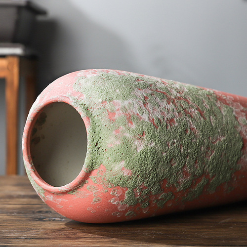 35CM high-end Jingdezhen ceramic retro-style vase home furnishings Jingjifeng flower ware silver willow hydroponic vase