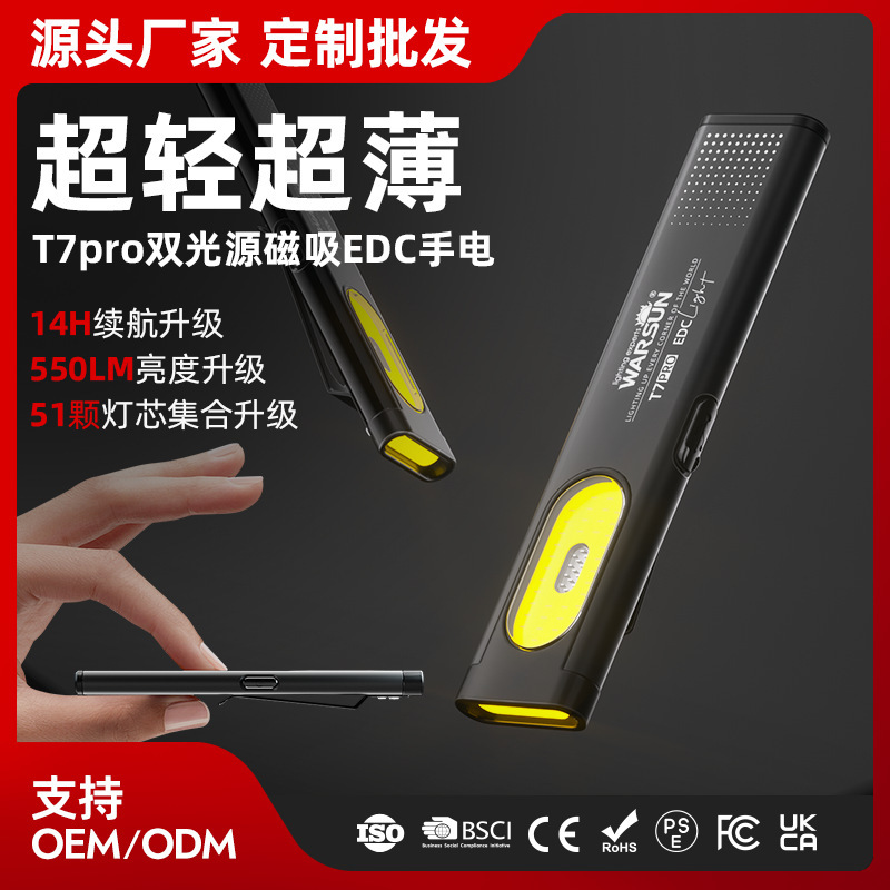 Wolsen T7pro flashlight, strong light, rechargeable, ultra-bright, outdoor, small, portable light, mini repair work light Wolsen T7pro flashlight, strong light, rechargeable, ultra-bright, outdoor, small, portable light, mini repair work light