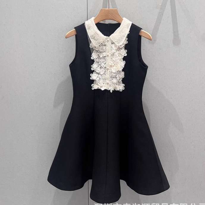 Shenzhen Nanyou Classy Women's Clothing 25 Summer New French Palace Style Waist Vest Dress Doll Collar Sleeveless Dress