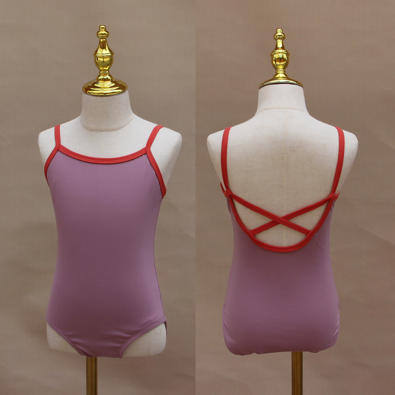 子供のダンス服の女の子の夏のストラップの連体服の幼児の練習の体操服のバレエの試験級の演出の形の服|undefined