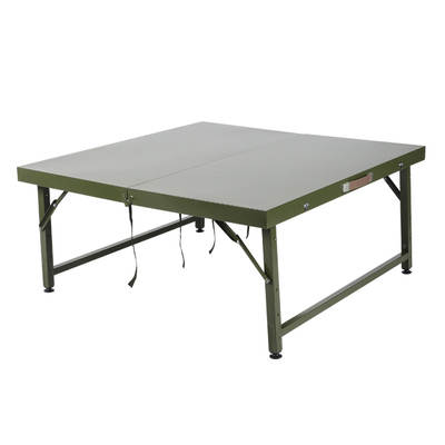 Yanbing Outdoor Camping Steel Plate Folding Table Simple Metal Stall Conference Table Field Training Marching Camping Table