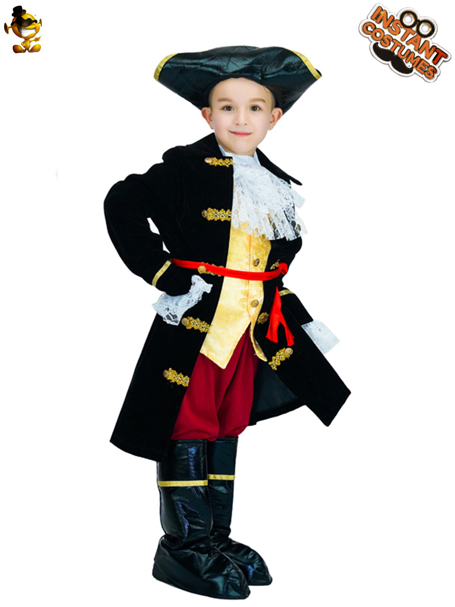 Halloween niños niño pirata traje de rendimiento etapa niño pirata capitán ropa de fiesta Cosplay