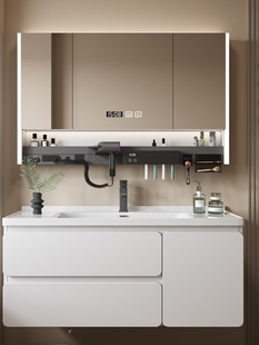 Bathroom Cabinet Ceramic Integrated Basin Bathroom Simple Style Washbasin Cabinet Washbasin Cabinet Combination Bathroom Cabinet Washbasin