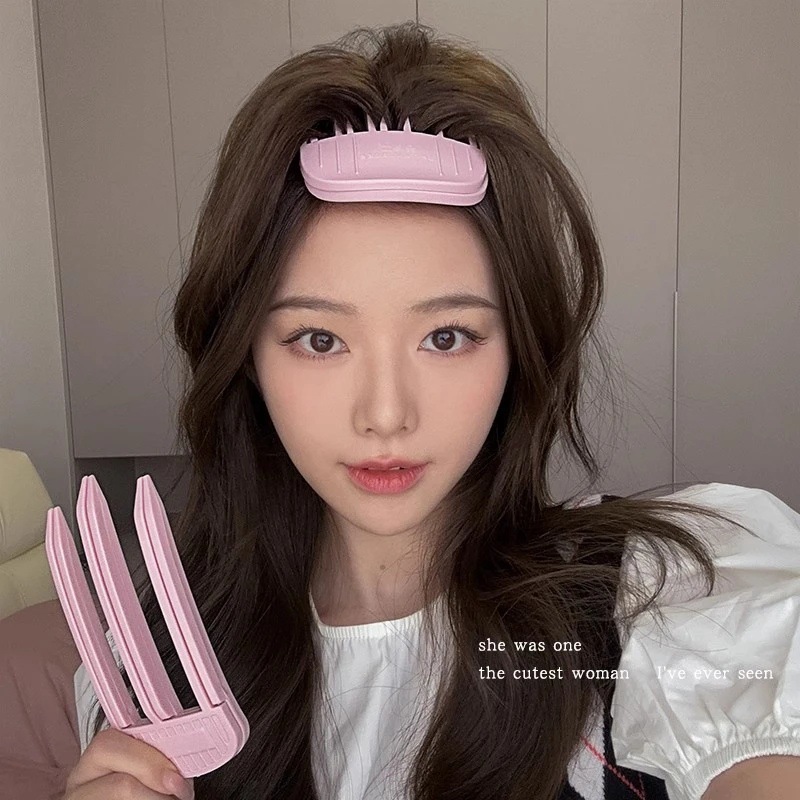 韩式高颅顶神器风塑梳垫发根吹造型发夹男生懒人无痕夹头发蓬松夹