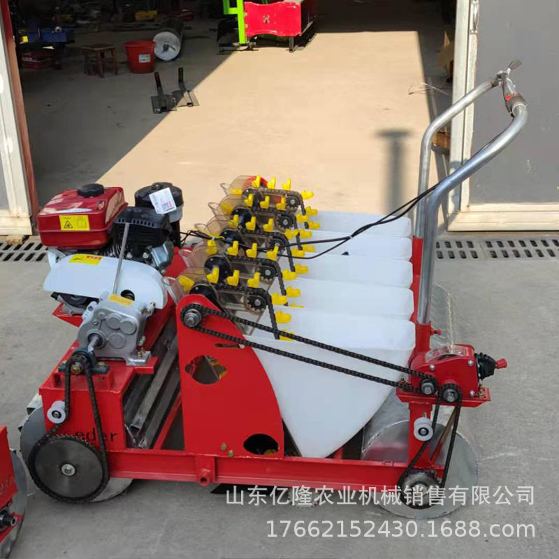 汽油多行大蒜播种机 五行自走式大蒜种植机 牵引蒜瓣栽种机