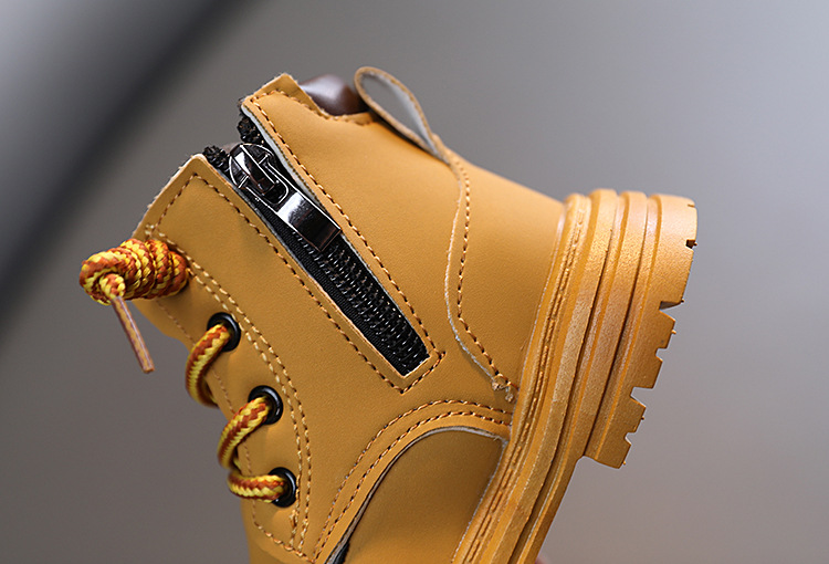 Martin – chaussures pour enfants, bottes courtes décontractées jaunes pour bébés filles et garçons, nouvelle collection automne/hiver 2022_voghion.com