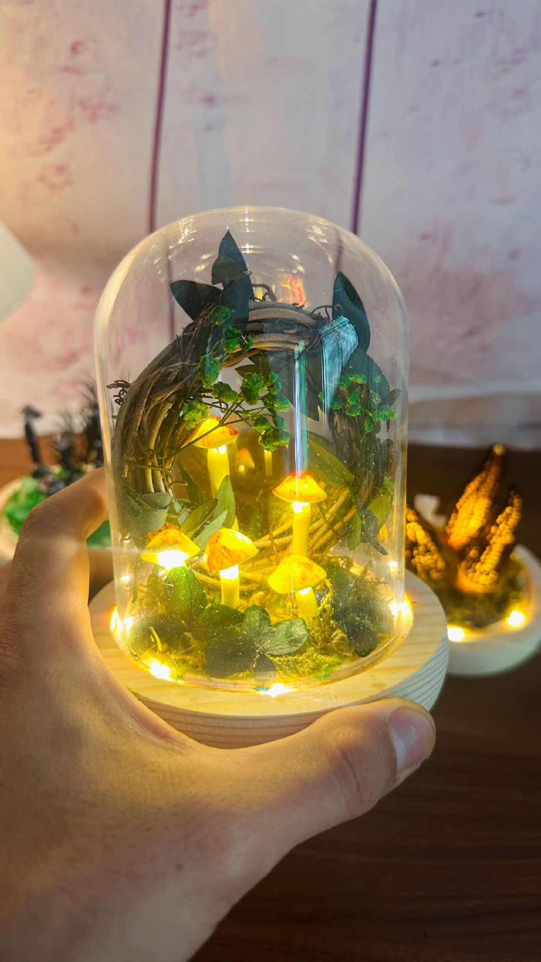 productos terminados transfronterizos hongos lámpara de noche diy material paquete para enviar a la novia regalo del día de San Valentín maestros amigos creativos hechos a mano