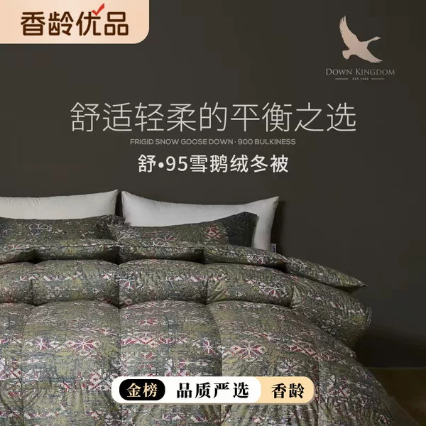 Down Kingdom 95 White Goose down Siberia Imported Winter Thickeneded Warm Quilt Core Single and Double for All Seasons