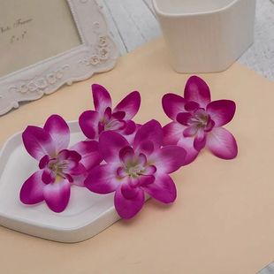 Simulated Orchid Head Plate Decoration Plate Flower Hot Pot Restaurant Hotel Catering Plate Decoration Flower Salmon Sashimi Banquet