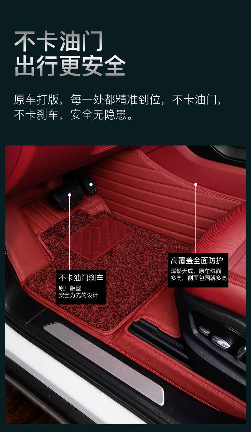 Suitable for Mercedes-Benz cars, full-coverage, wear-resistant, non-slip, Amazon best-selling car-specific floor mats