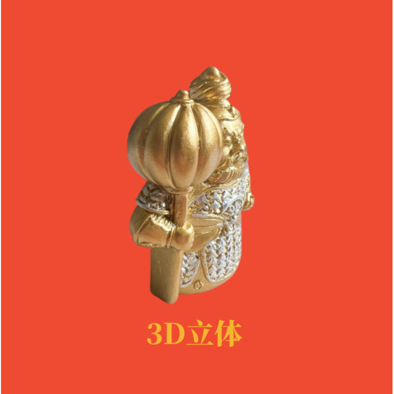 创意门神磁贴冰箱贴3d立体入户门装饰磁吸传统中国潮风御宅添福门|undefined