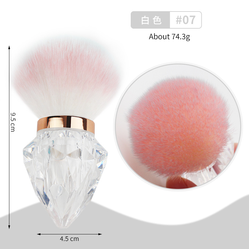 Nuevo cepillo de polvo de manicura transfronterizo tipo reloj de arena cepillo de limpieza de pelo suave herramientas de maquillaje de polvo de limpieza