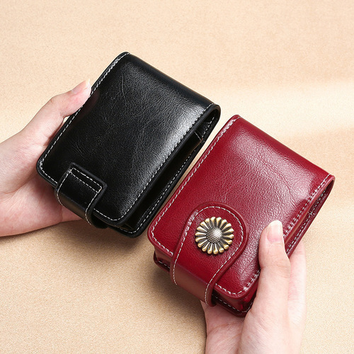 Female mini portable makeup bag with mirror, red, fashion storage bag, mini handbag, available for wholesale