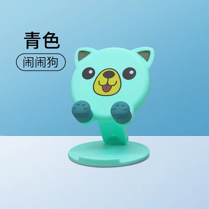 かわいい漫画の携帯電話ホルダー回転ポータブルリフティングタブレットデスクトップ怠惰な折りたたみライブブロードキャストサポートスタンドテレビ視聴用|undefined