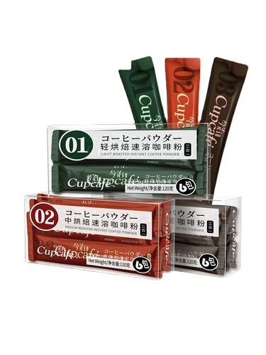 Izumo Cupcafe Deep Roasted Instant Coffee 3-in-1, 1 Box * 6 Strips, Rich Instant Coffee, No Boiling Required