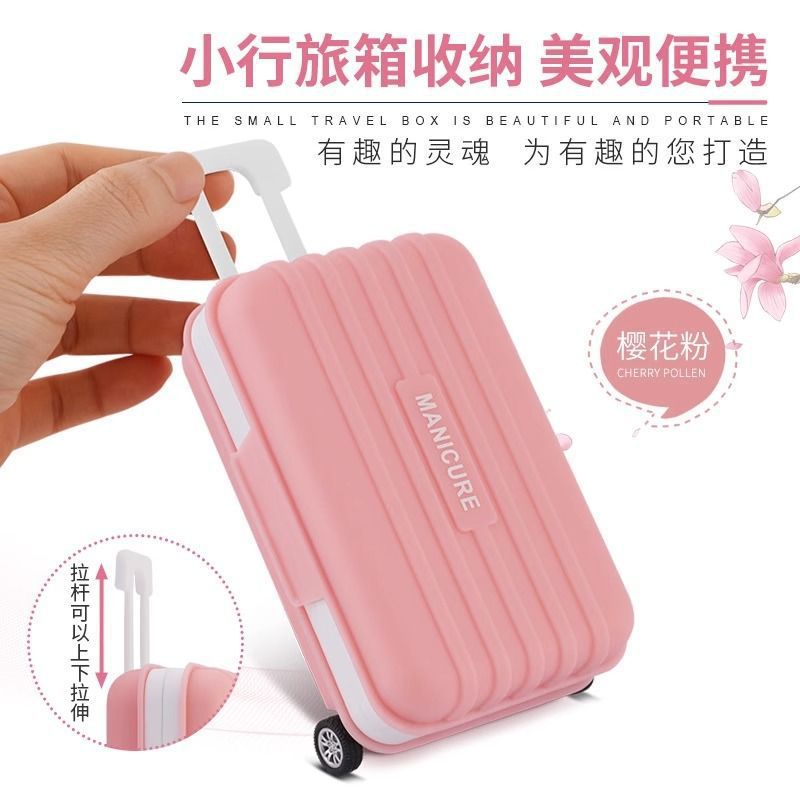 Kit completo de cortador de uñas Kit de pinzas de uñas Kit de herramientas de caja de almacenamiento de manicura de dedo Maleta de viaje Herramientas de pedicura