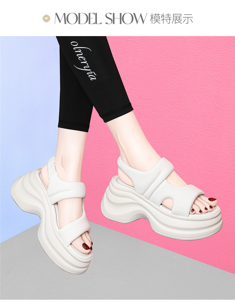 Sandal nữ đế dày gót thấp mềm mại đi mùa hè — 7187 màu be, 7187 Màu đen chi tiết 10