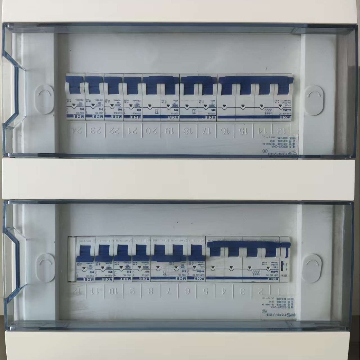 户内配电箱 家用照明箱（箱体）暗装 透明面板 6位 GSXM1-6A