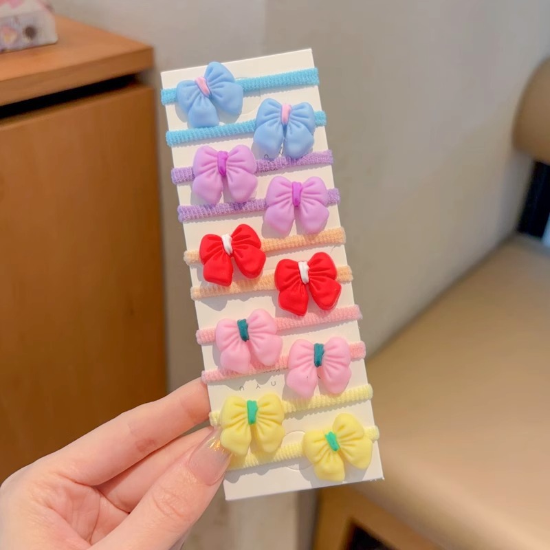 Dibujos animados para niños lindo pulgar lazo para el cabello bebé no daña el cabello cuerda alta elástico banda elástica cuerda para el cabello accesorios para el cabello