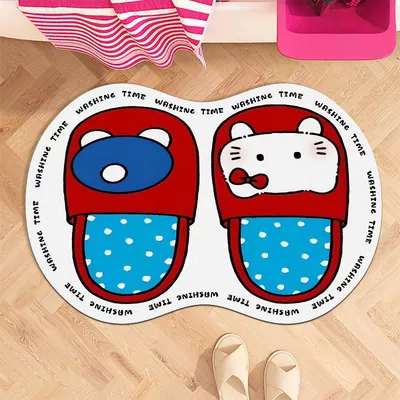 Avtomobil döşəmə paspasları: Mud Bathroom Floor Mat - katie-brand-red-slippers-4060cm-new-diatom-mud